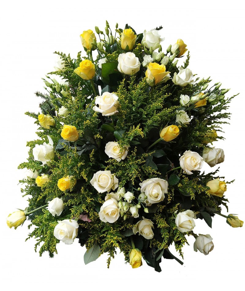 funeral-bouquet-white-yellow-roses