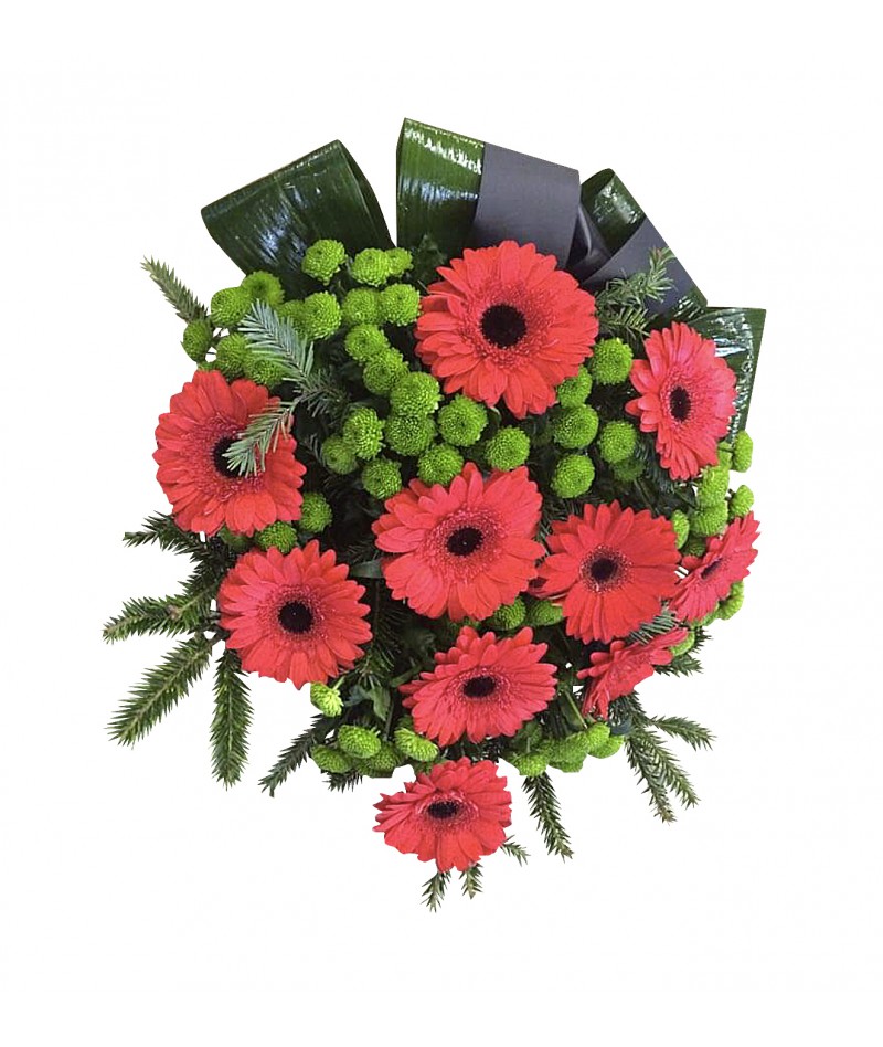 Red gerberas and white daisies
